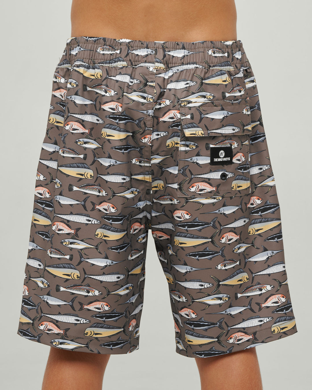 The Mad Hueys Pro Hueys youth 15" Swim Volley in Taupe, alternate view 3