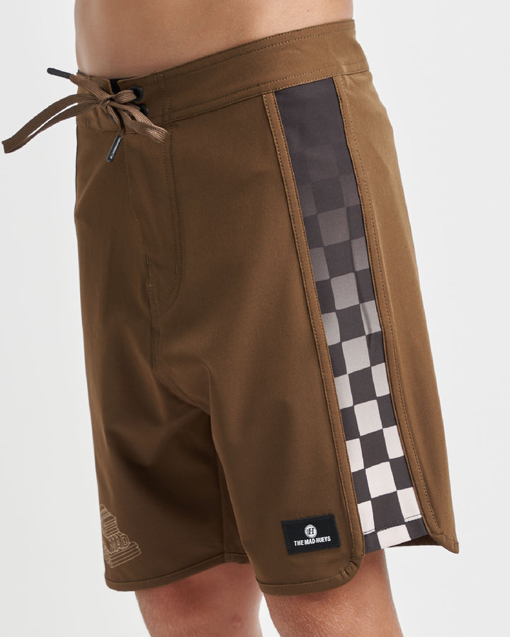 HUEYS LETTER | YOUTH 14" BOARDSHORT - WALNUT