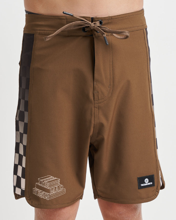 HUEYS LETTER | YOUTH 14" BOARDSHORT - WALNUT