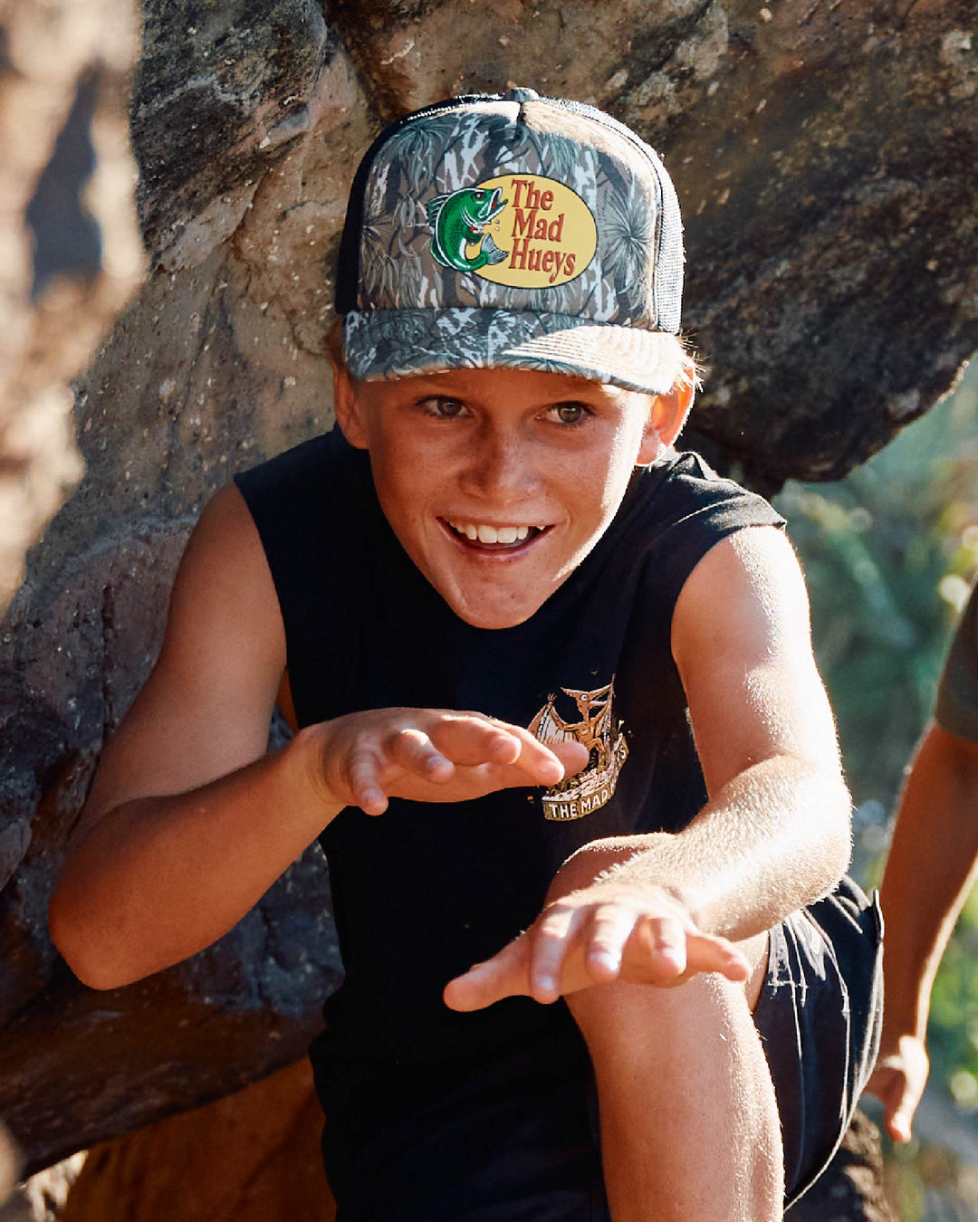 PRO HUEYS | YOUTH FOAM TRUCKER - NATIVE CAMO