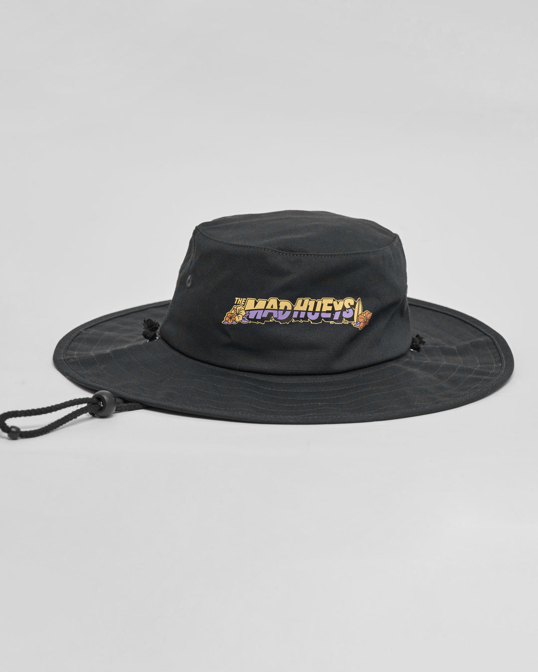 SURFING HUEYS | YOUTH WIDE BRIM HAT - VINTAGE BLACK