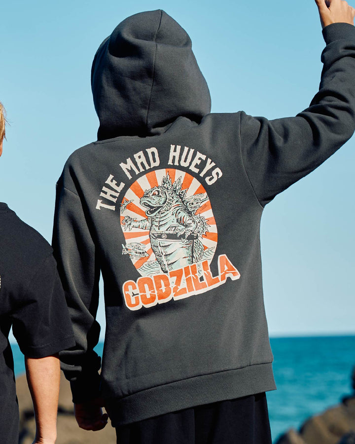 CODZILLA FOREVER | YOUTH HOODED PULLOVER - VINTAGE BLACK
