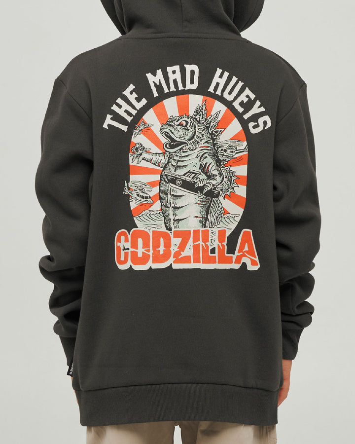 CODZILLA FOREVER | YOUTH HOODED PULLOVER - VINTAGE BLACK