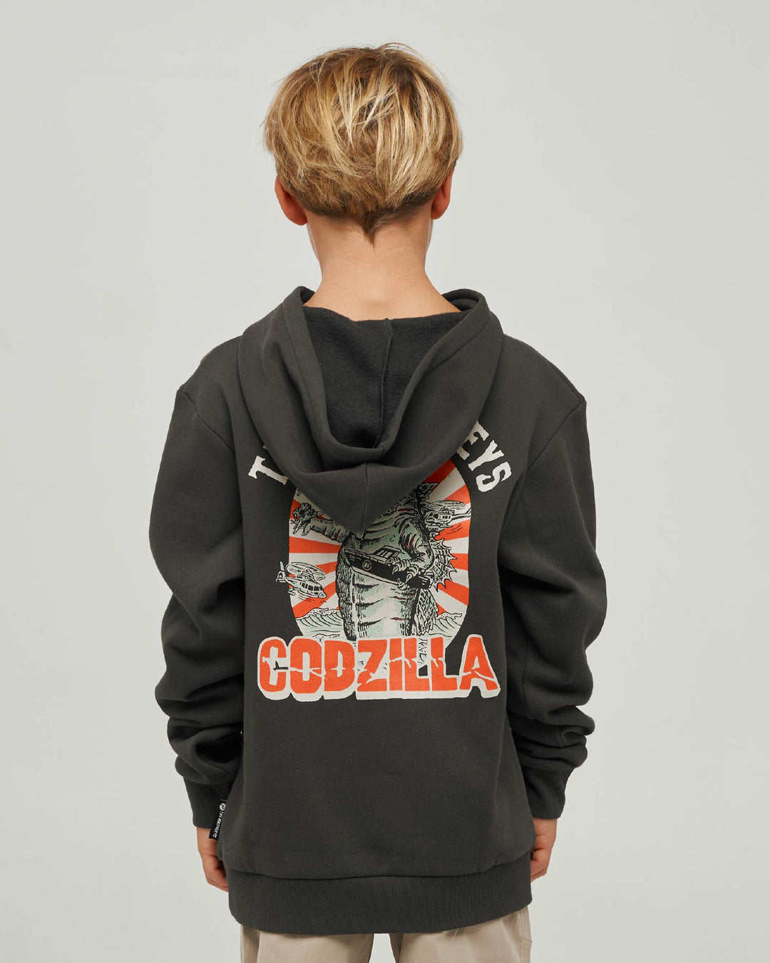 CODZILLA FOREVER | YOUTH HOODED PULLOVER - VINTAGE BLACK
