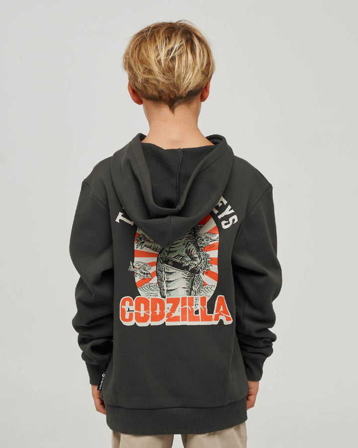 CODZILLA FOREVER | YOUTH HOODED PULLOVER - VINTAGE BLACK