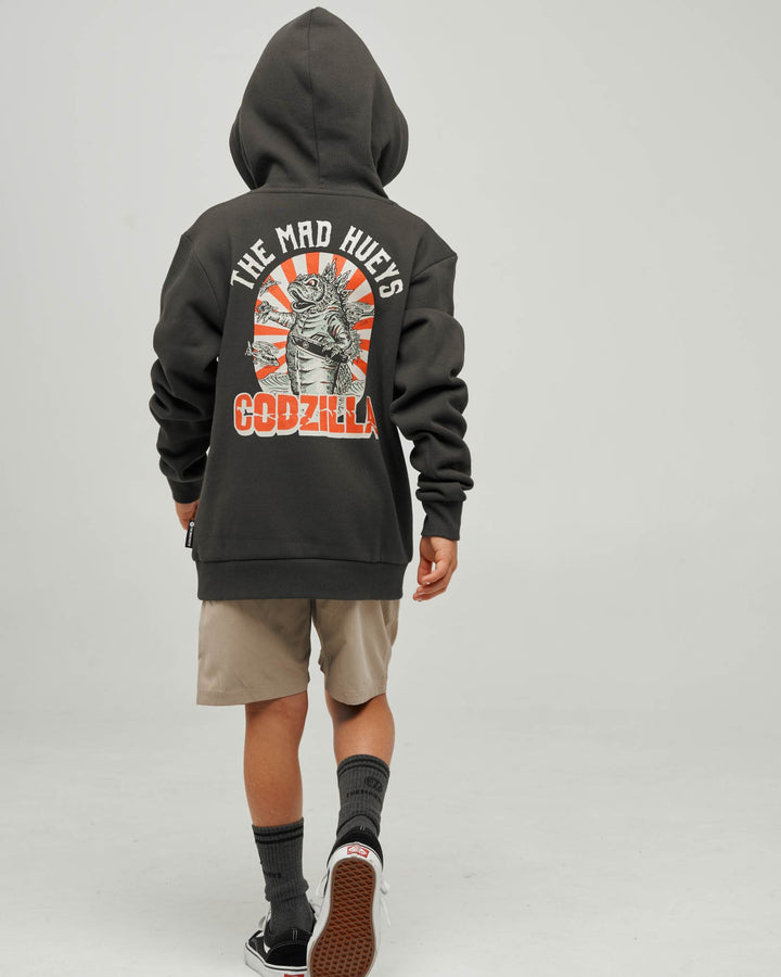 CODZILLA FOREVER | YOUTH HOODED PULLOVER - VINTAGE BLACK