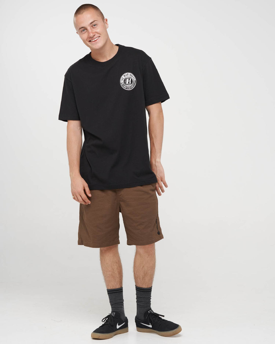 CHECKER HUEYS | SS TEE - BLACK