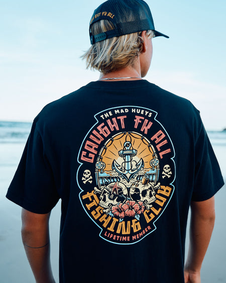 CAUGHT FK SKULL | SS TEE - BLACK