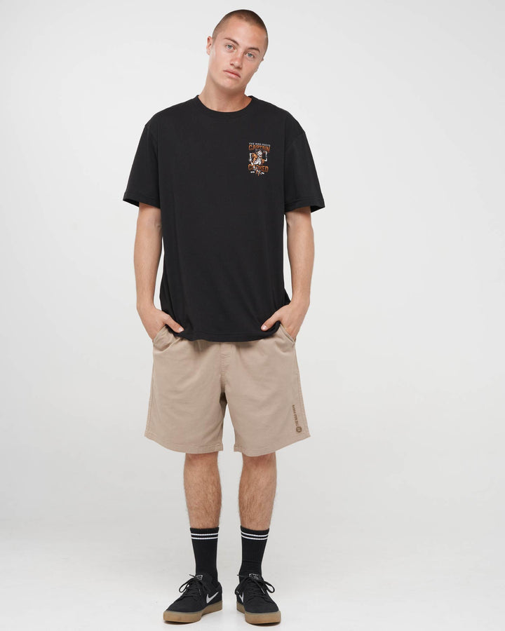 PLANK CAPTAIN COOKED | SS TEE - BLACK