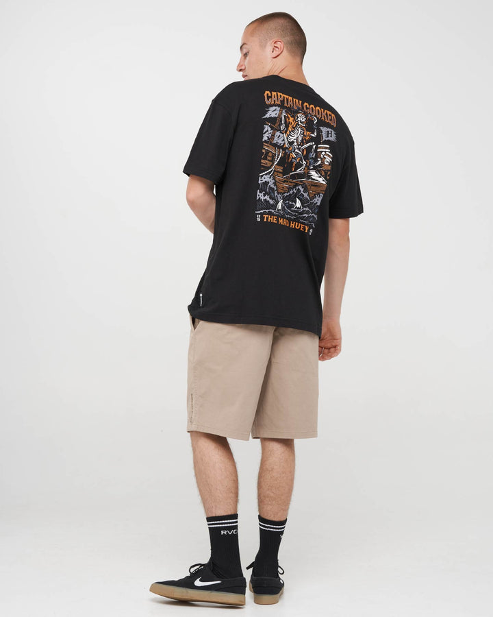 PLANK CAPTAIN COOKED | SS TEE - BLACK