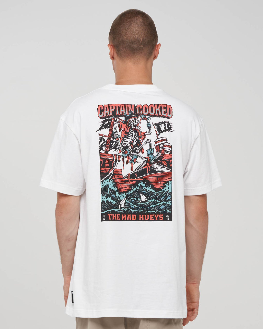 PLANK CAPTAIN COOKED | SS TEE - WHITE