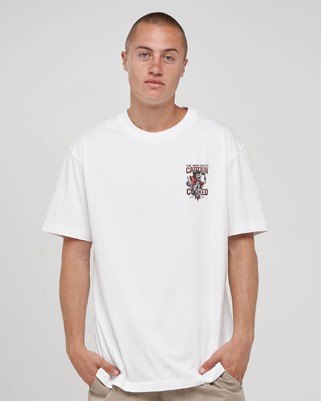 PLANK CAPTAIN COOKED | SS TEE - WHITE