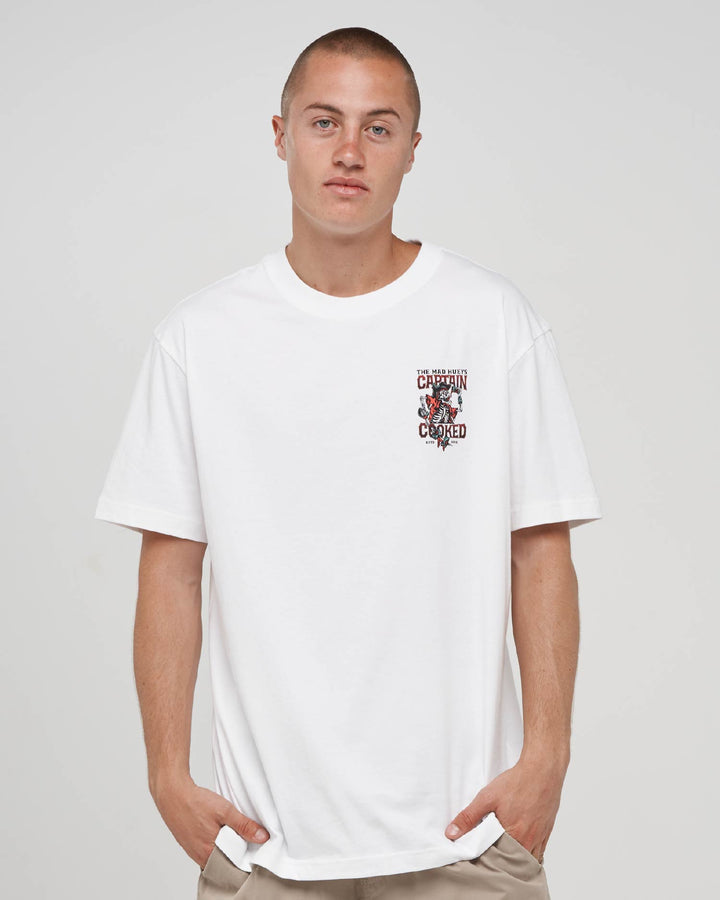 PLANK CAPTAIN COOKED | SS TEE - WHITE