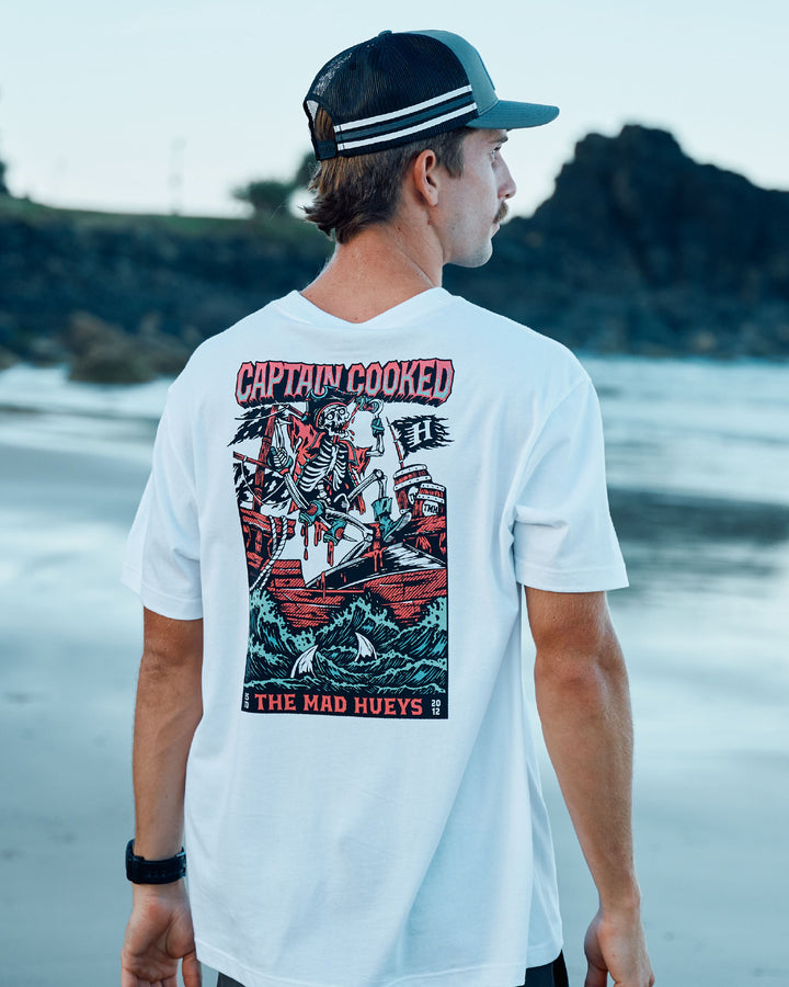 PLANK CAPTAIN COOKED | SS TEE - WHITE