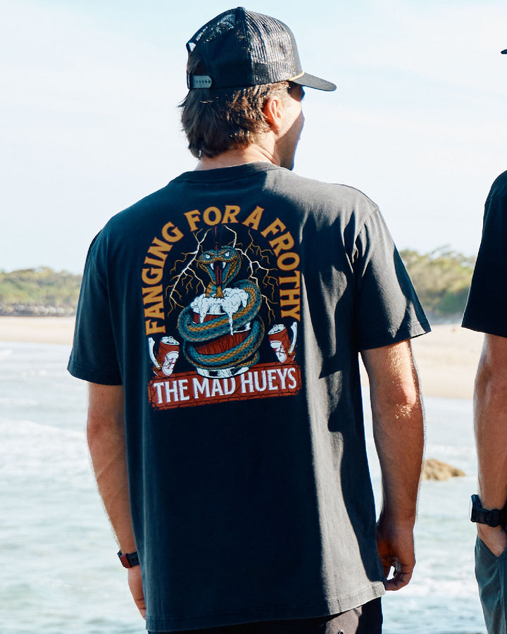 FANGING KEG | SS TEE - WASHED BLACK