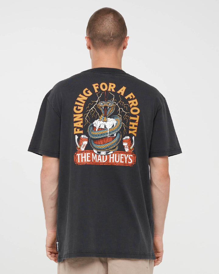 FANGING KEG | SS TEE - WASHED BLACK
