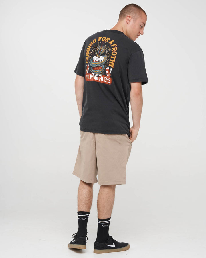 FANGING KEG | SS TEE - WASHED BLACK