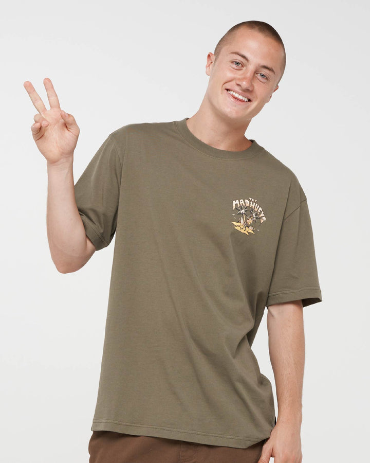 METAL SEARCHIN | SS TEE - OLIVE