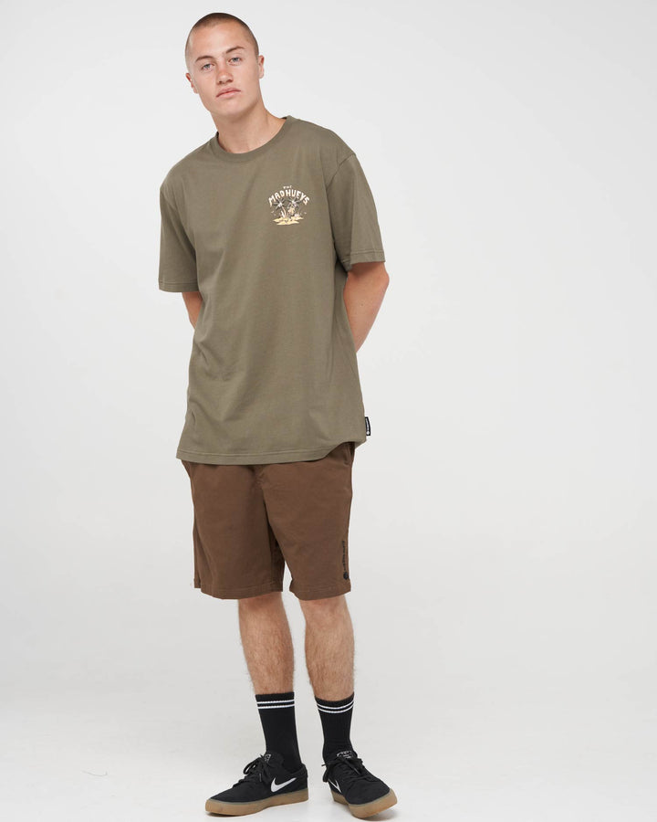 METAL SEARCHIN | SS TEE - OLIVE