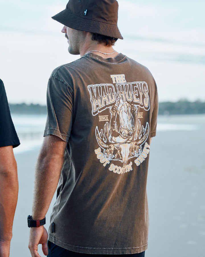 SCOOTIN SHOEY | SS TEE - WALNUT WASHED