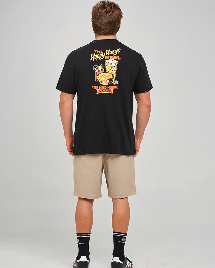 HAPPY HUEYS MEAL | SS TEE - BLACK