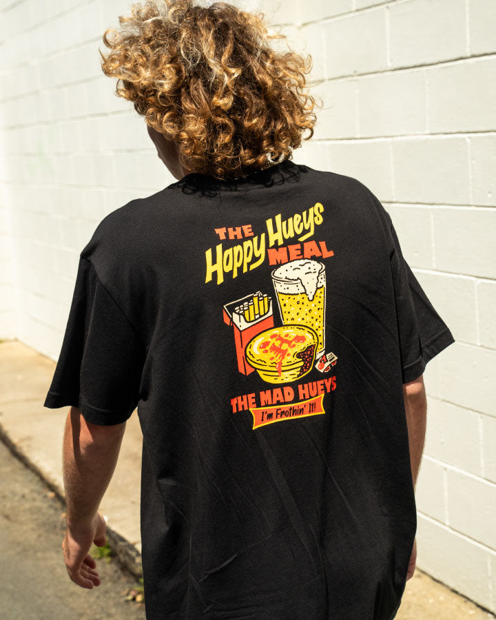 HAPPY HUEYS MEAL | SS TEE - BLACK