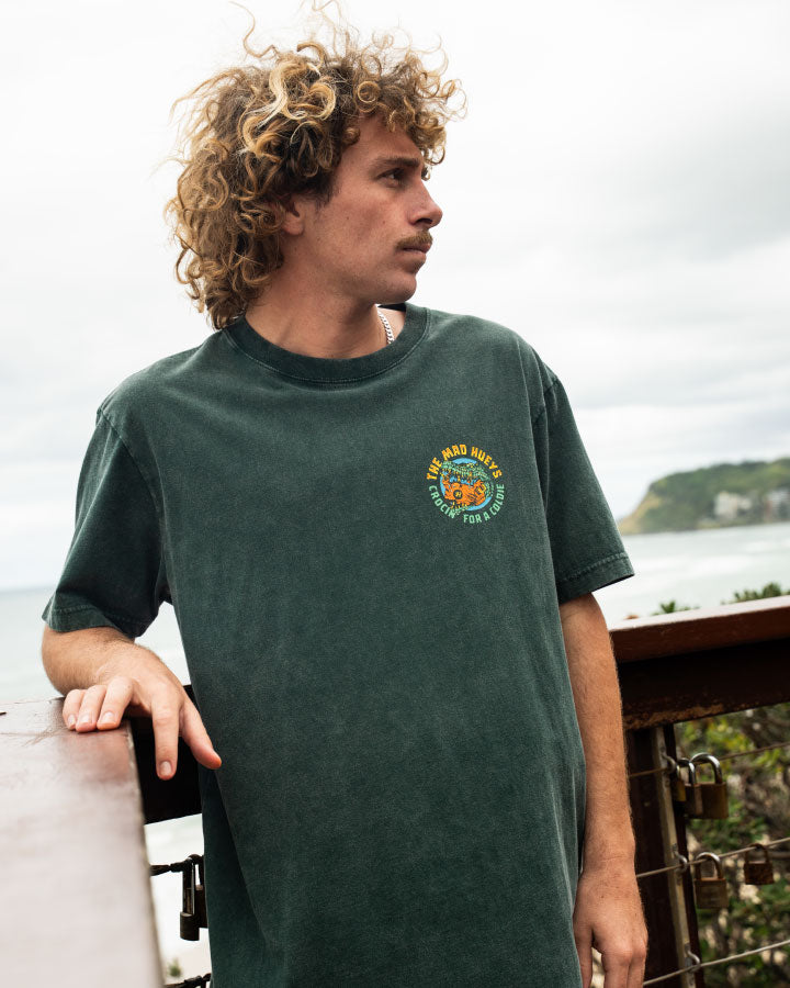 COLDIE CROC | SS TEE - PINE GREEN WASHED