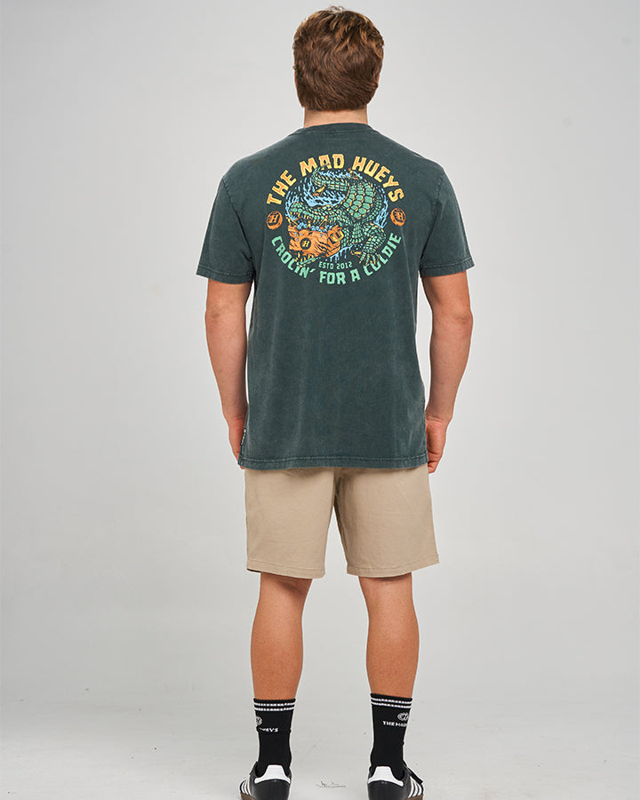 COLDIE CROC | SS TEE - PINE GREEN WASHED