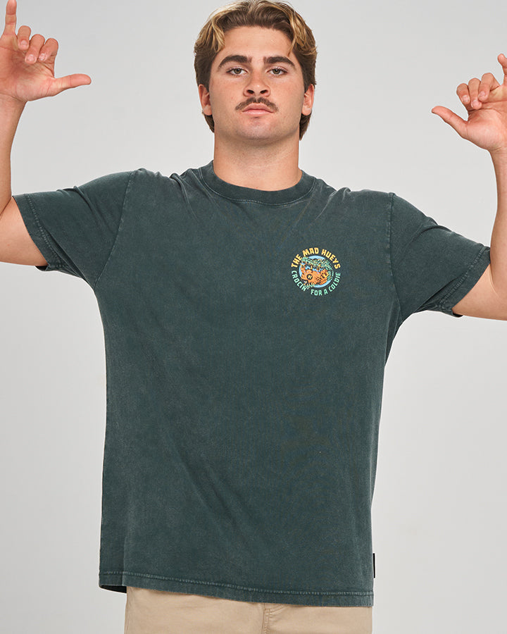 COLDIE CROC | SS TEE - PINE GREEN WASHED