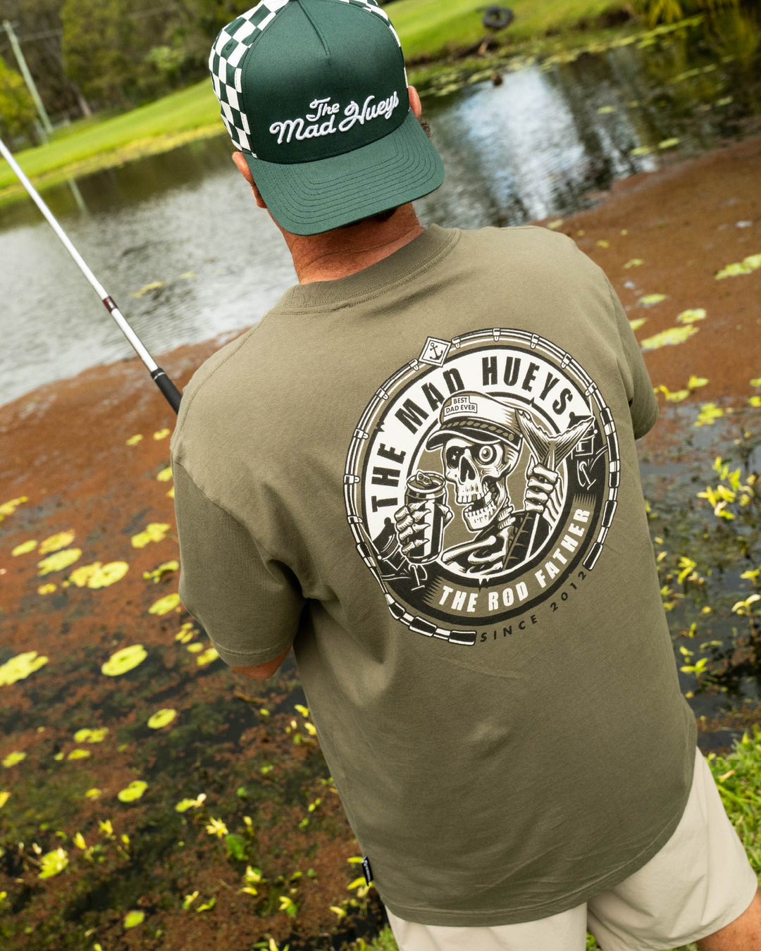 THE ROD FATHER | GRANDPA SS TEE - OLIVE