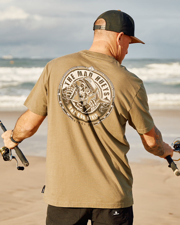 THE ROD FATHER | GRANDPA SS TEE - OLIVE