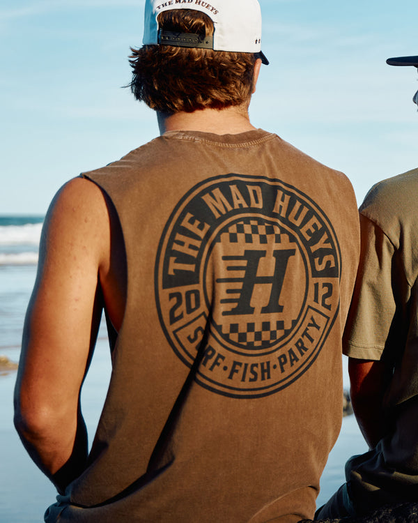 CHECKER HUEYS | MUSCLE - WALNUT WASHED