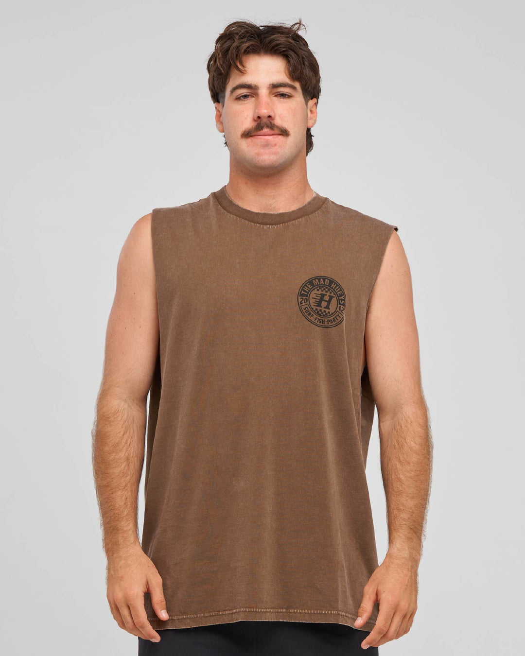 CHECKER HUEYS | MUSCLE - WALNUT WASHED
