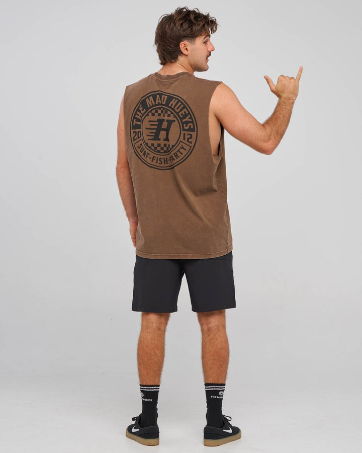 CHECKER HUEYS | MUSCLE - WALNUT WASHED