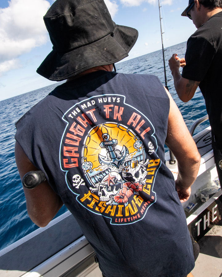 CAUGHT FK SKULL | MUSCLE - NAVY