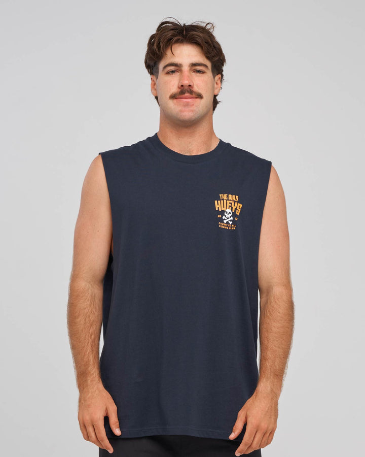 CAUGHT FK SKULL | MUSCLE - NAVY