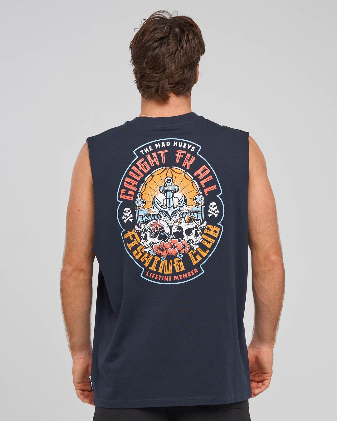 CAUGHT FK SKULL | MUSCLE - NAVY
