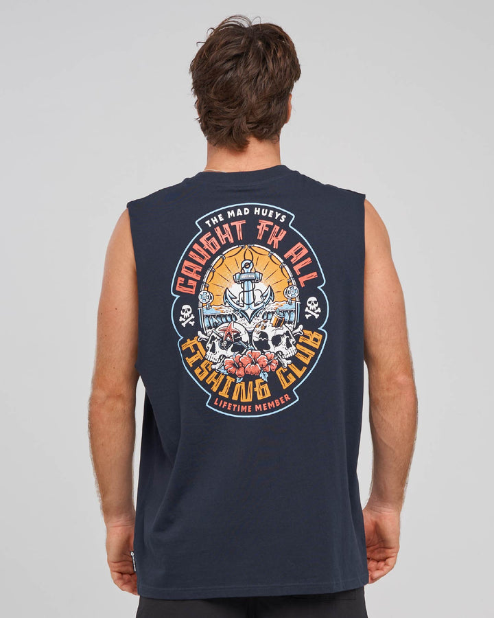 CAUGHT FK SKULL | MUSCLE - NAVY
