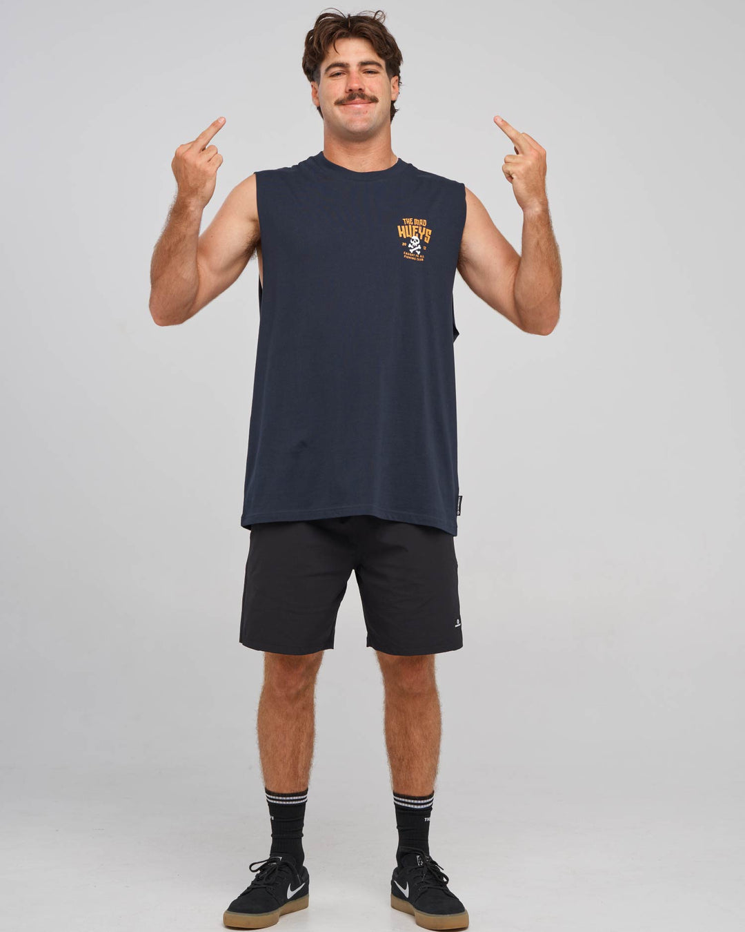 CAUGHT FK SKULL | MUSCLE - NAVY