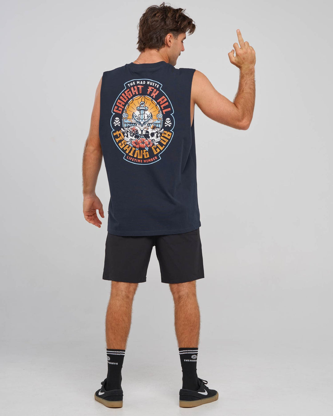 CAUGHT FK SKULL | MUSCLE - NAVY