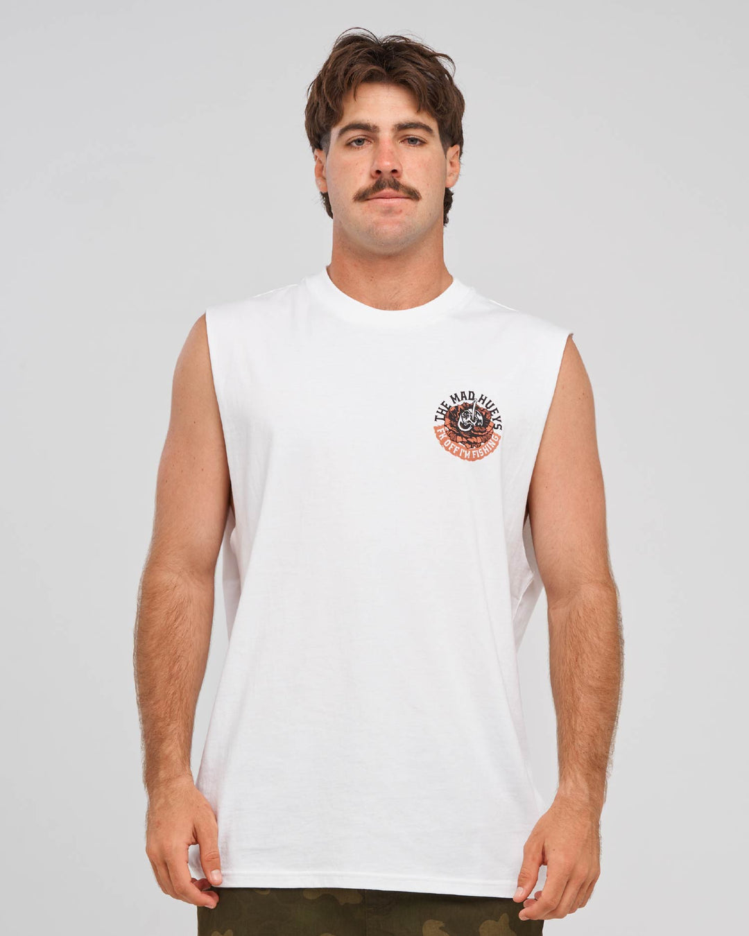 The Mad Hueys Shield FK Off Muscle in White, alternate view 2