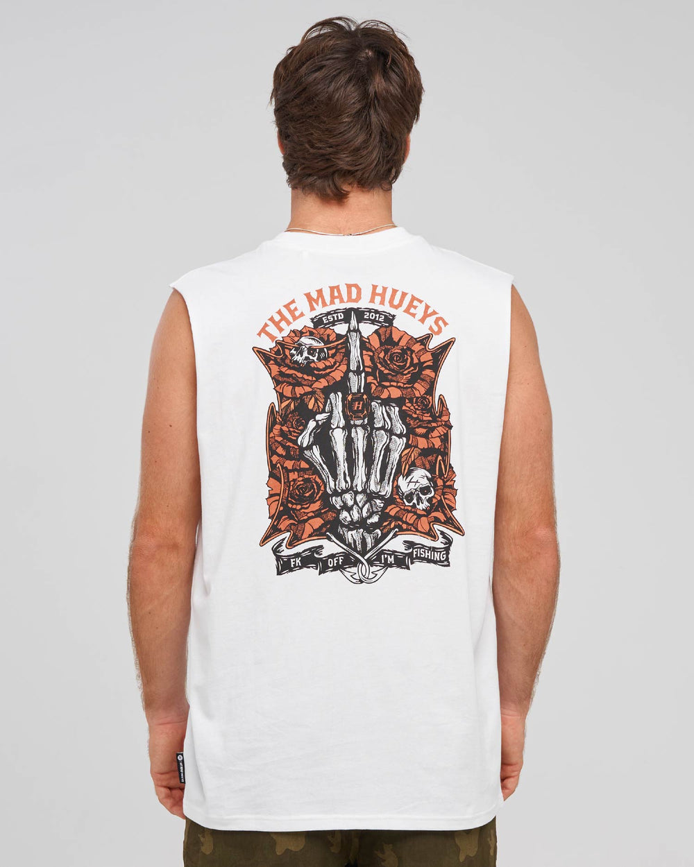 The Mad Hueys Shield FK Off Muscle in White