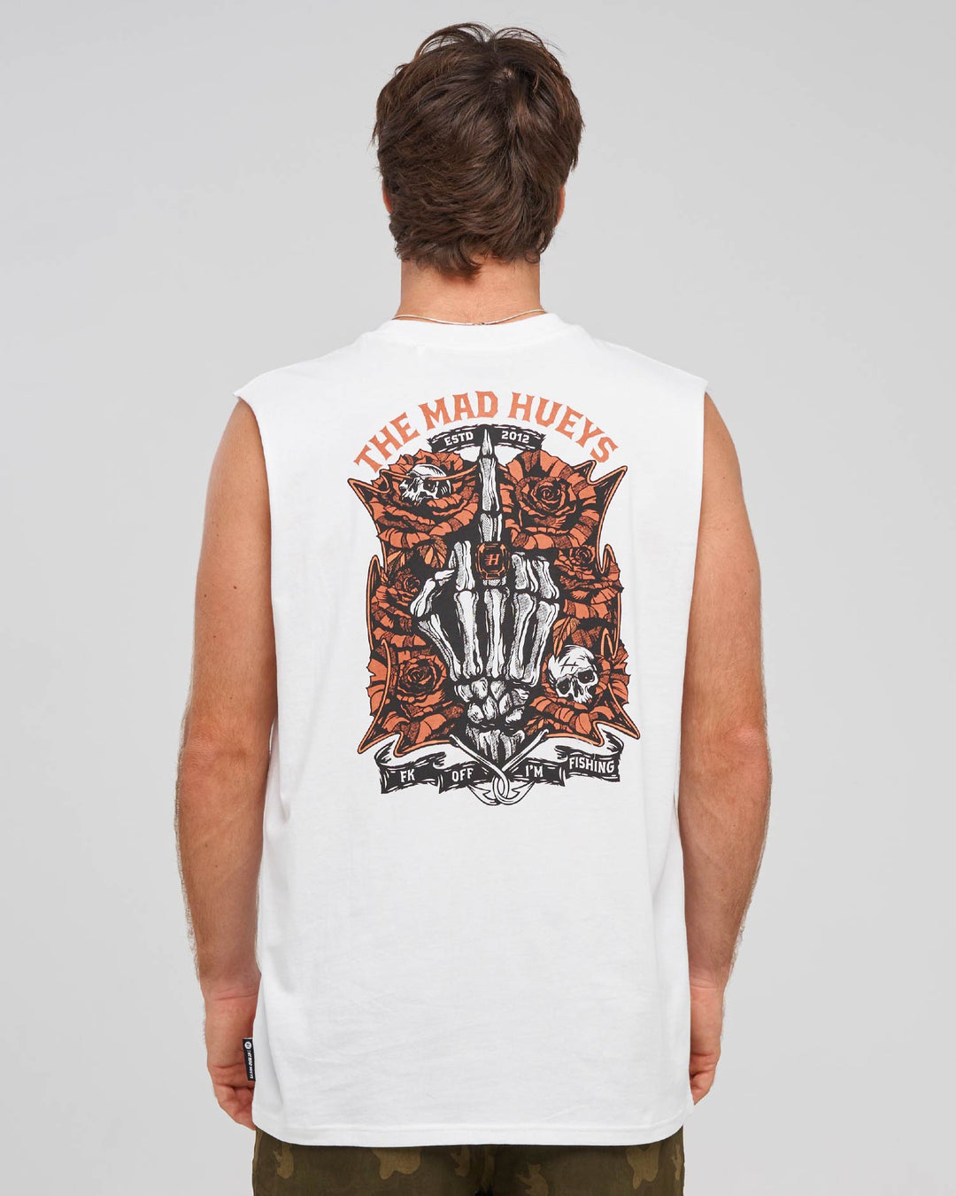 The Mad Hueys Shield FK Off Muscle in White