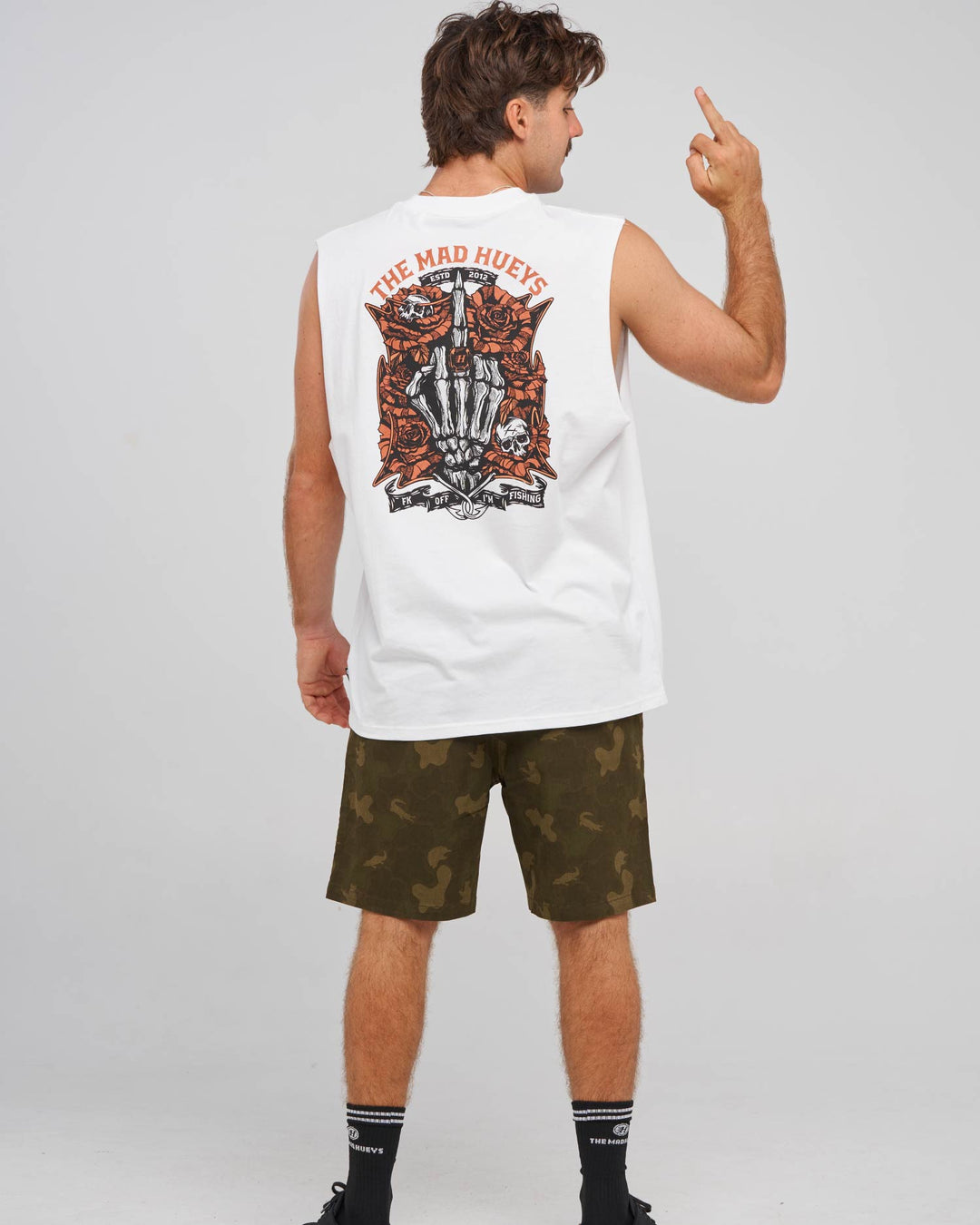 The Mad Hueys Shield FK Off Muscle in White, alternate view 3