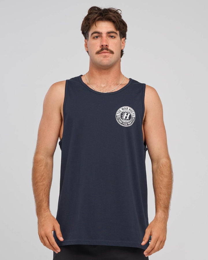 CHECKER HUEYS | TANK - NAVY