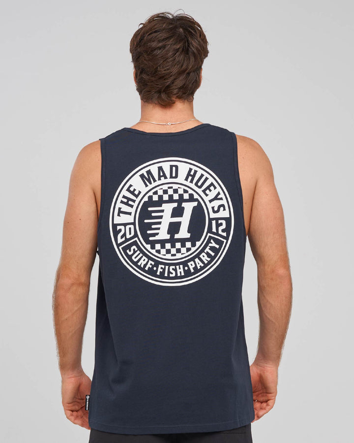 CHECKER HUEYS | TANK - NAVY