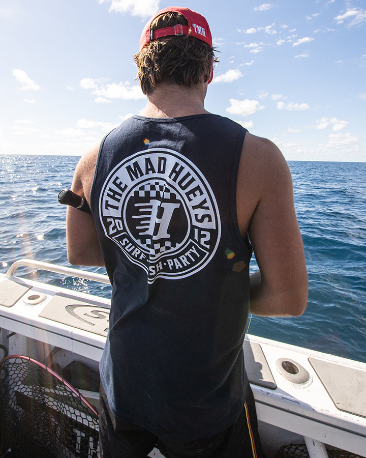 CHECKER HUEYS | TANK - NAVY