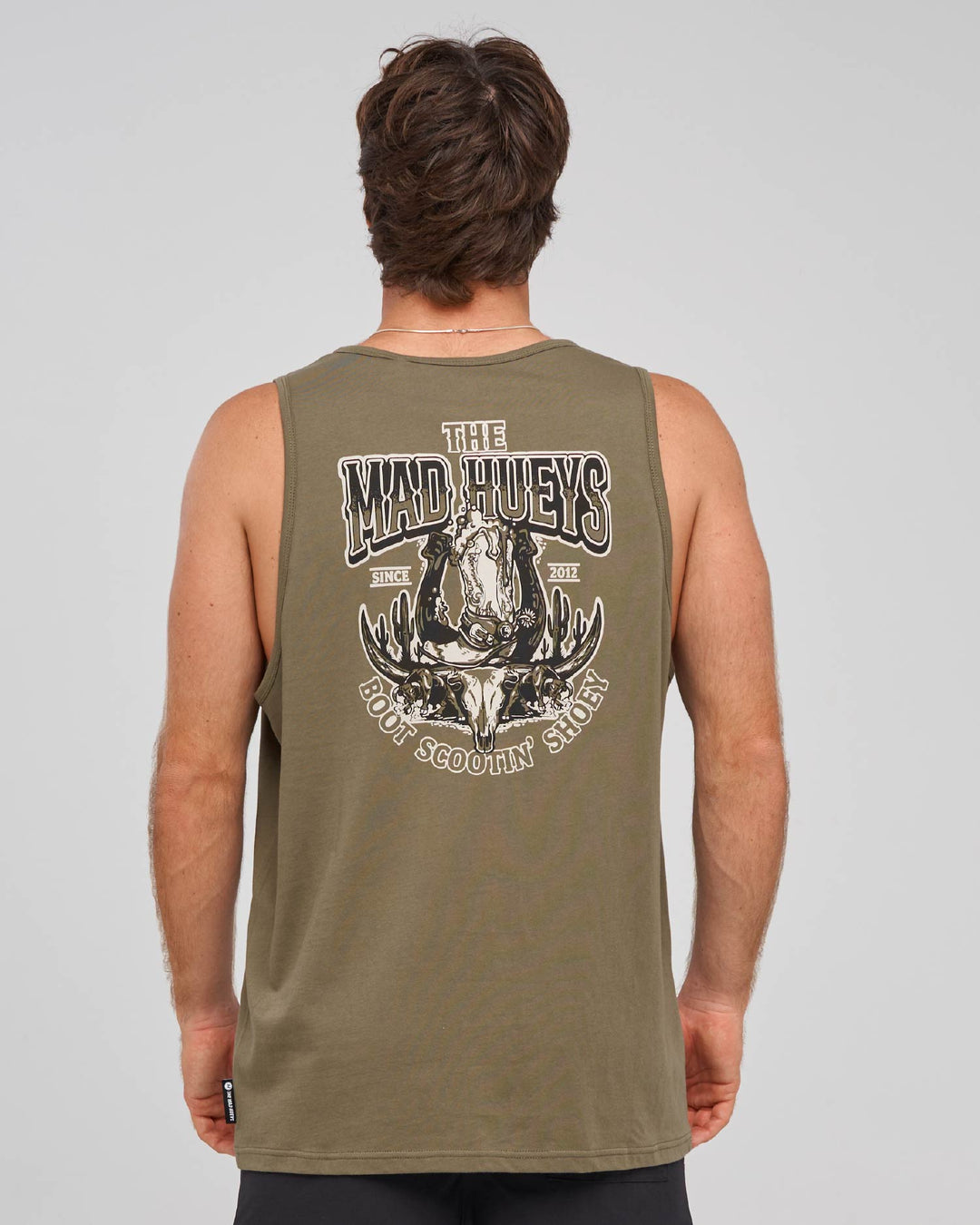 SCOOTIN SHOEY | TANK - OLIVE