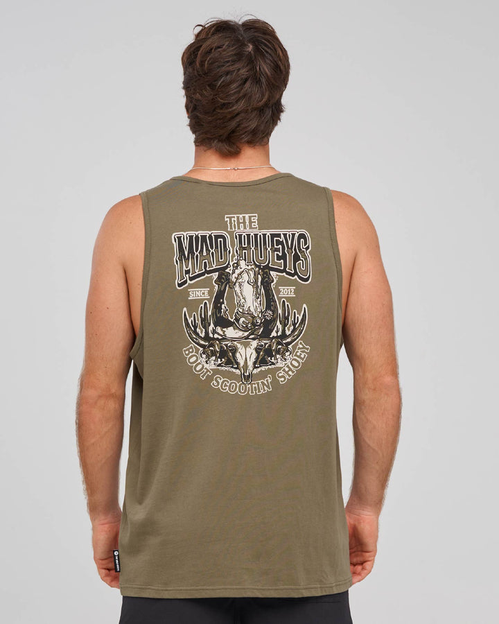SCOOTIN SHOEY | TANK - OLIVE