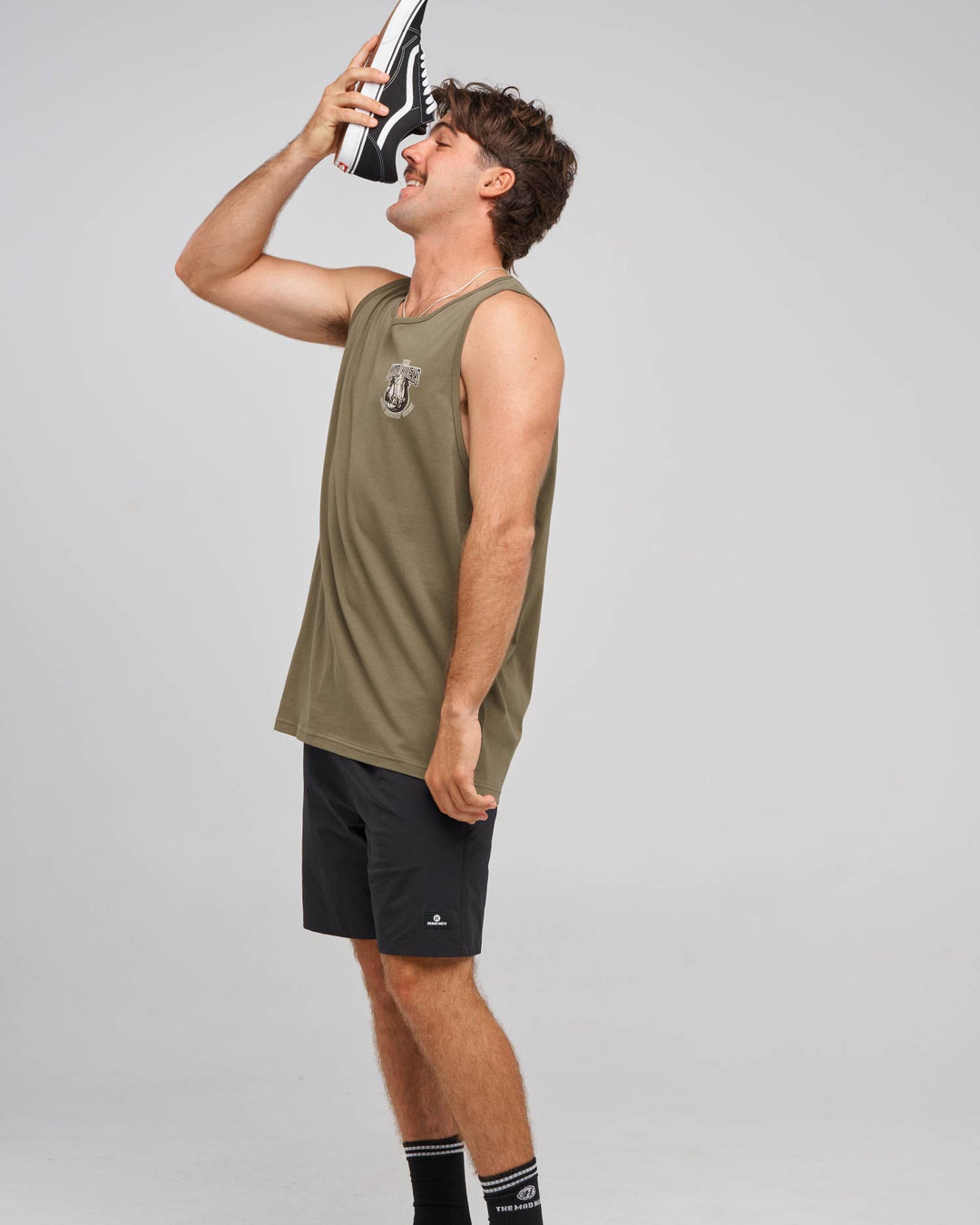 SCOOTIN SHOEY | TANK - OLIVE